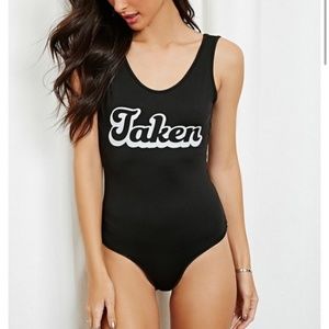 2/$20 NWT F21 Graphic Black Swimsuit Taken